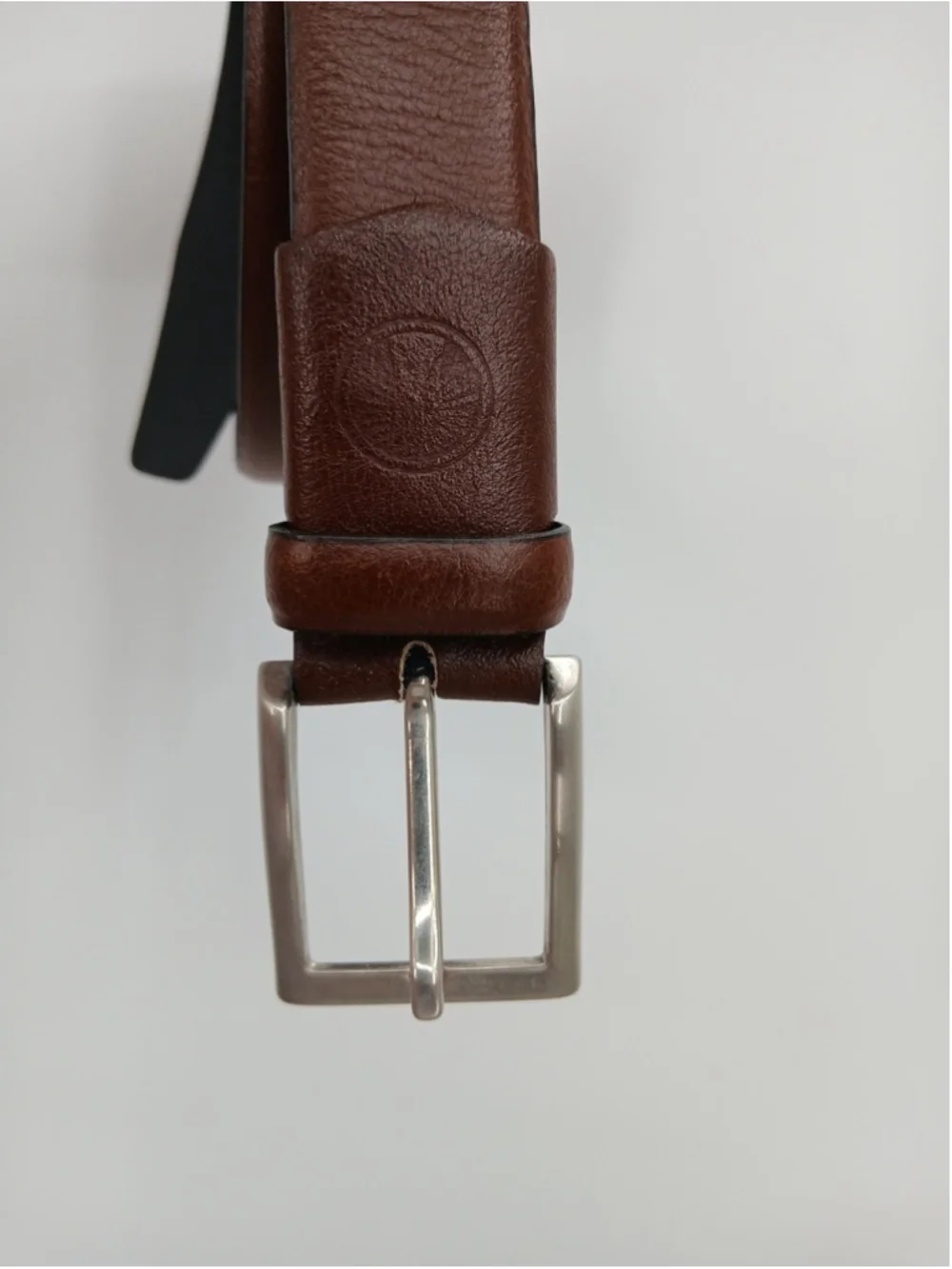 Weatherproof Men's Brown Leather Belt Italy Size 38 Eurometal Buckle